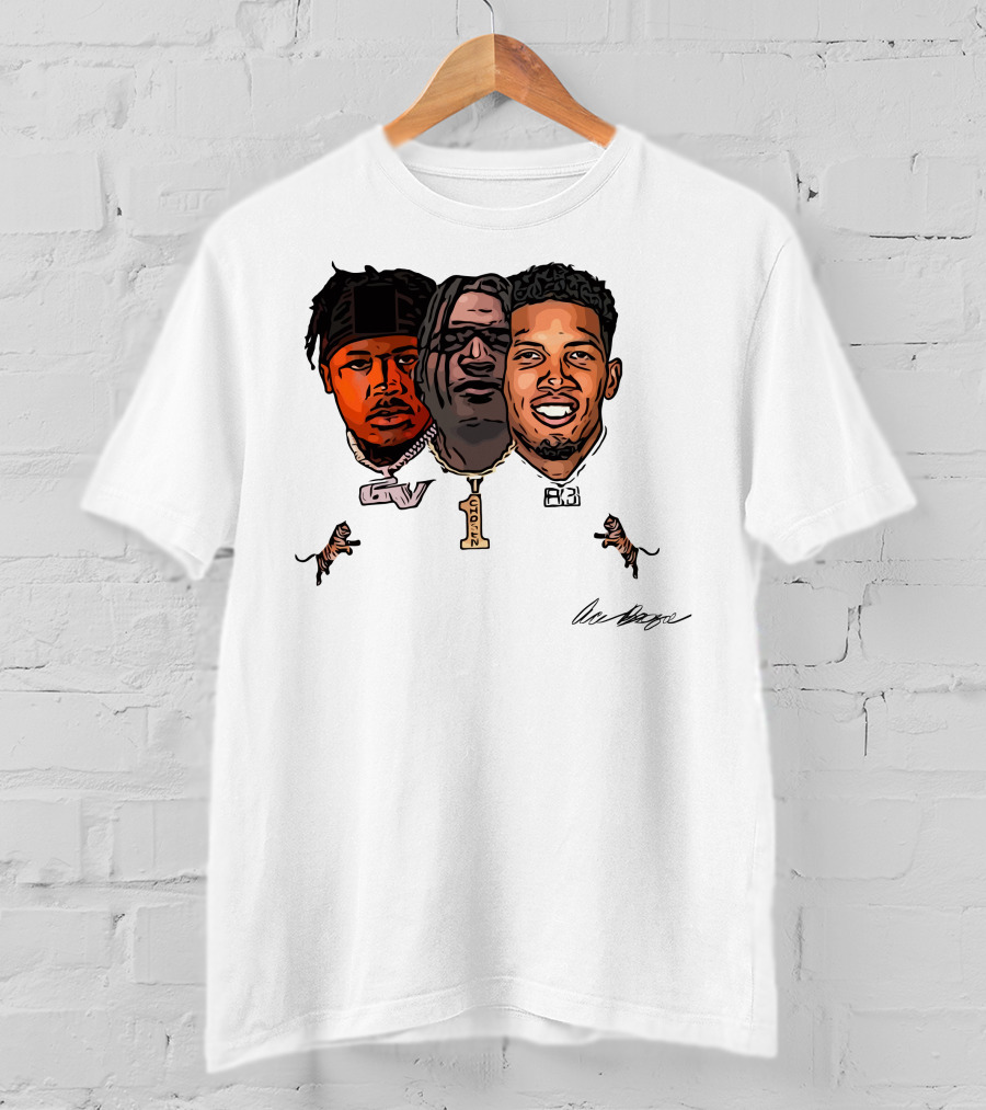 Joe Burrow Tres Amigos GV 1 AB Tiger Faces T-Shirt