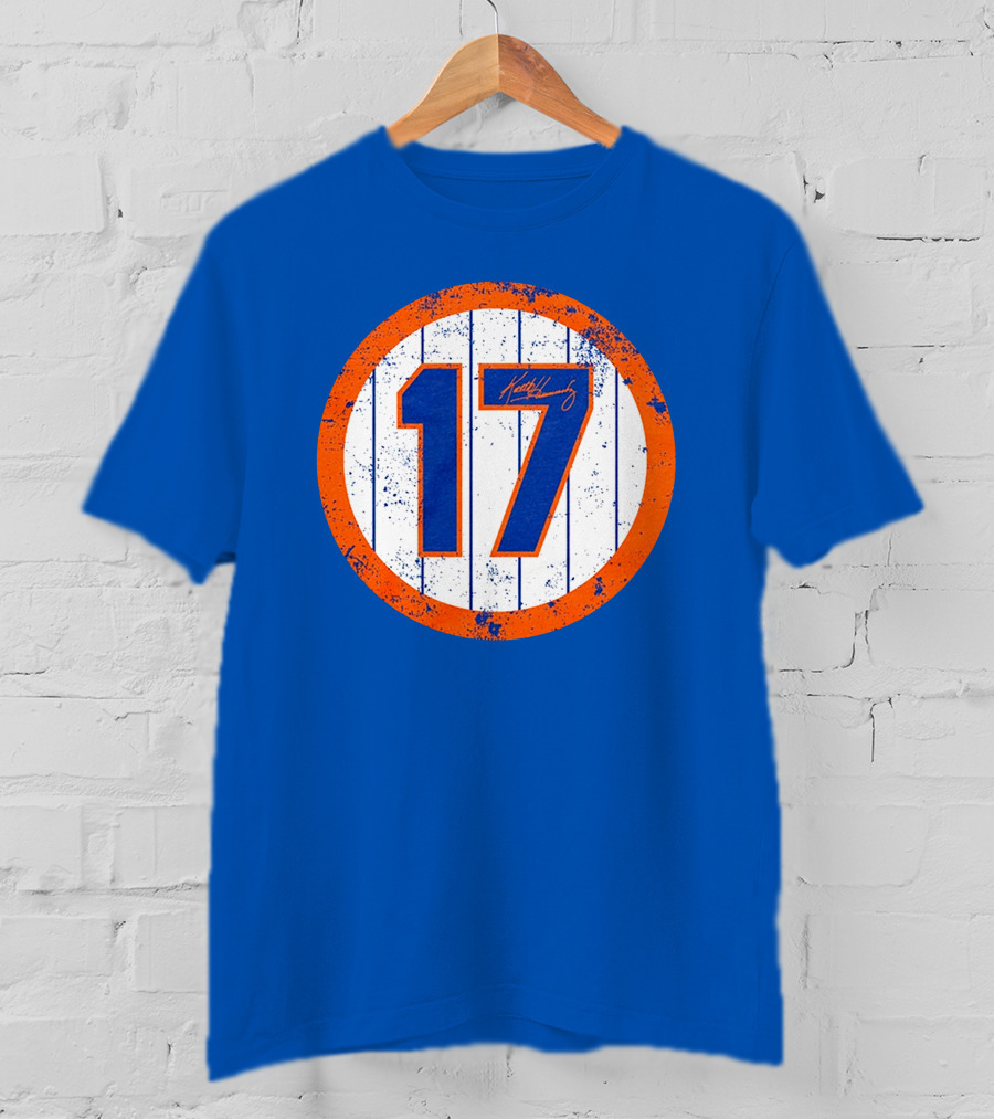 Keith Hernandez 17 New York Mets Jersey Number Signature Classic T-Shirt