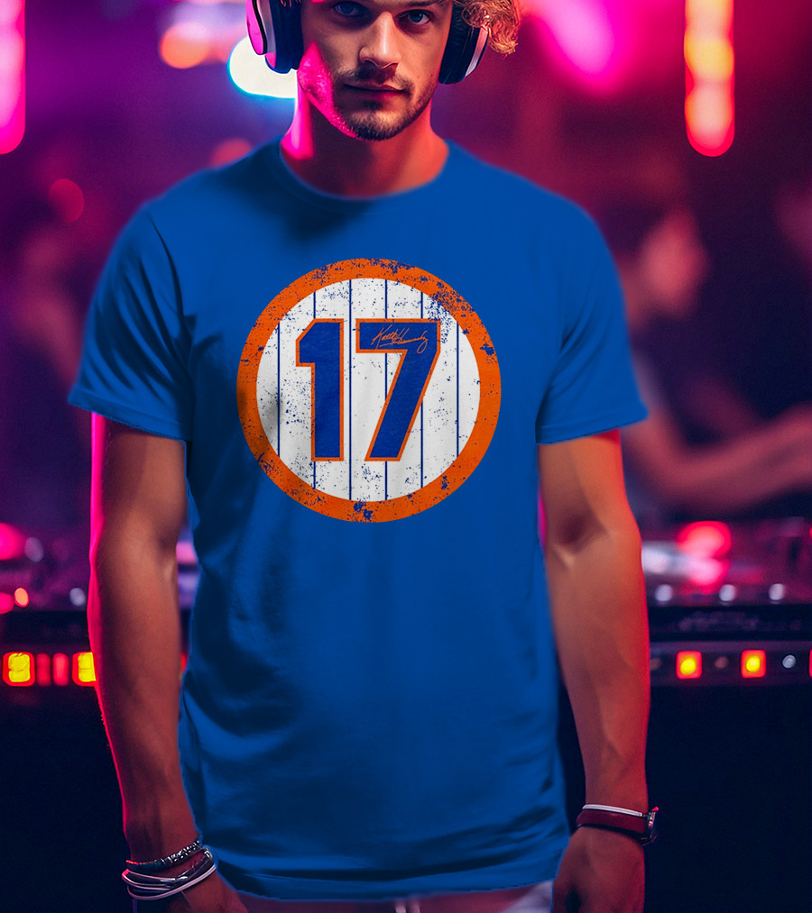 Keith Hernandez 17 New York Mets Jersey Number Signature Classic T-Shirt