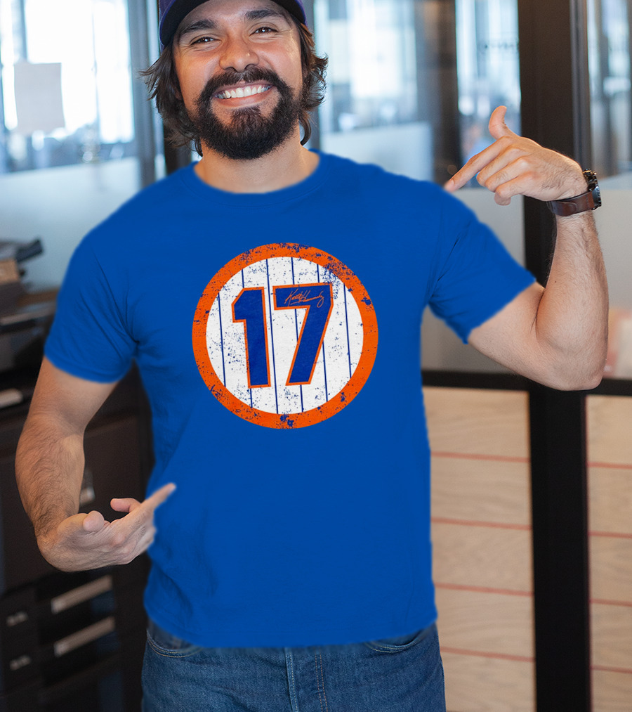 Keith Hernandez 17 New York Mets Jersey Number Signature Classic T-Shirt