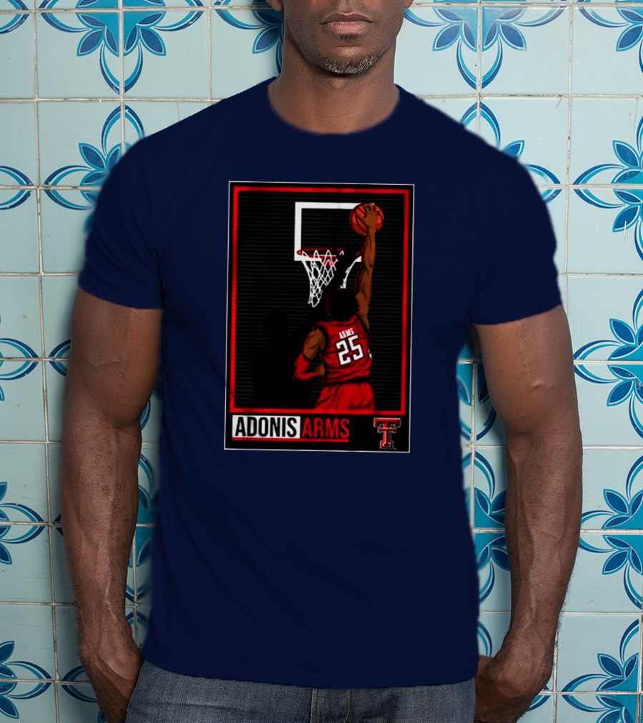 Texas Tech Basketball Adonis Arms Dunking 25 T-Shirt