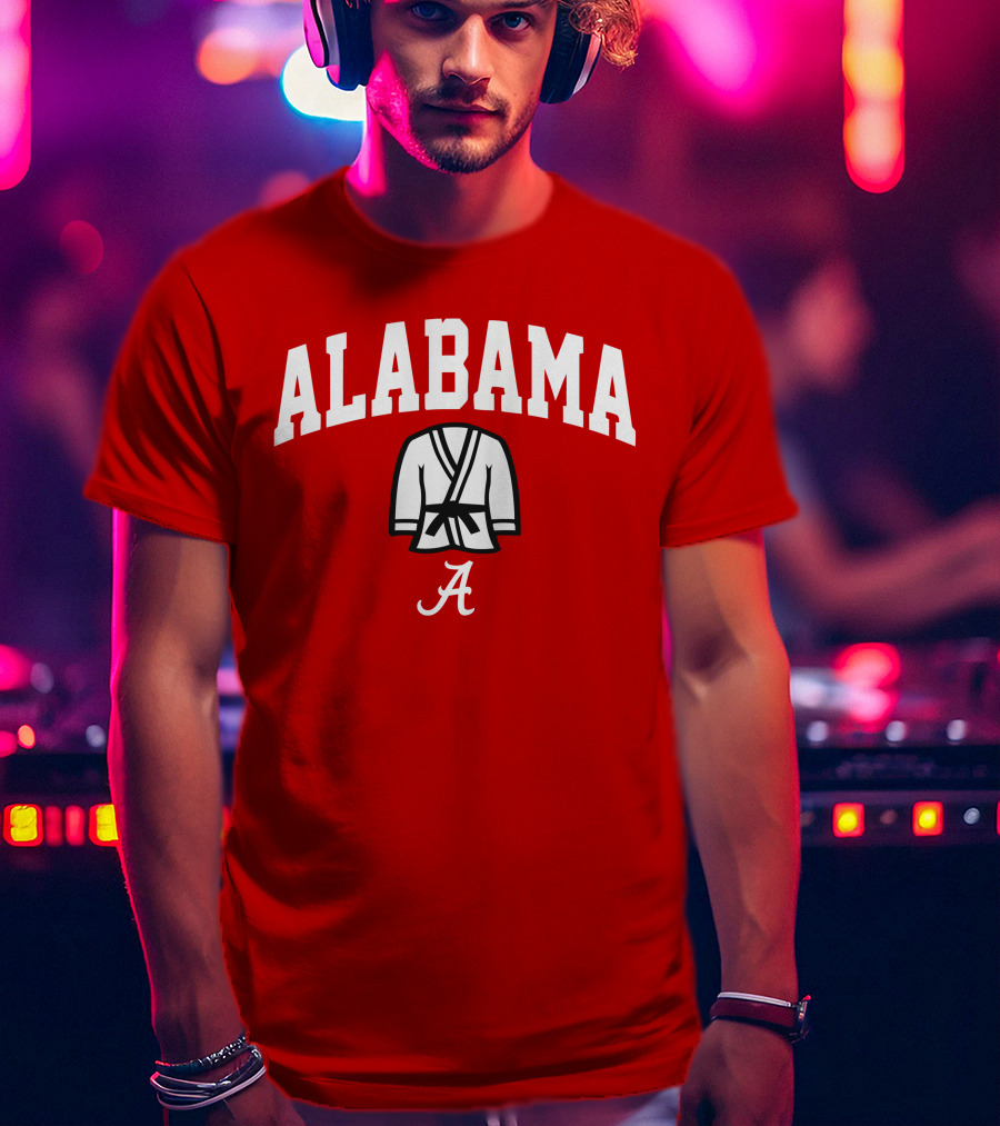 Alabama Kimono Logo With Football Script 'A' T-Shirt