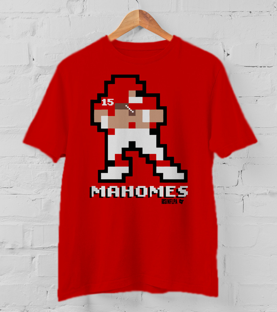 Patrick Mahomes 8 Bit NFLPA Pixelated Player T-Shirt