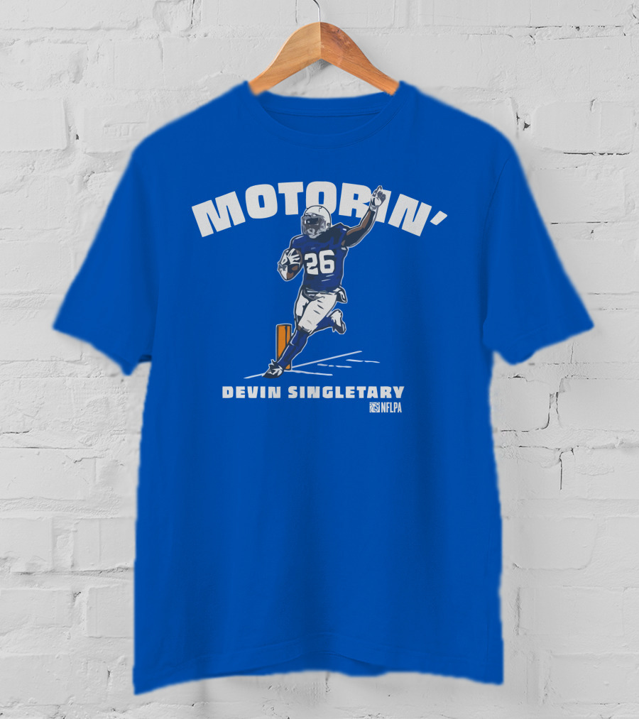 MOTORIN' Devin Singletary NFLPA Number 26 Football Run T-Shirt