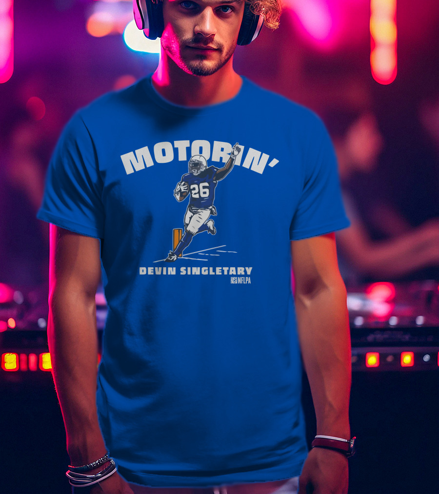 MOTORIN' Devin Singletary NFLPA Number 26 Football Run T-Shirt