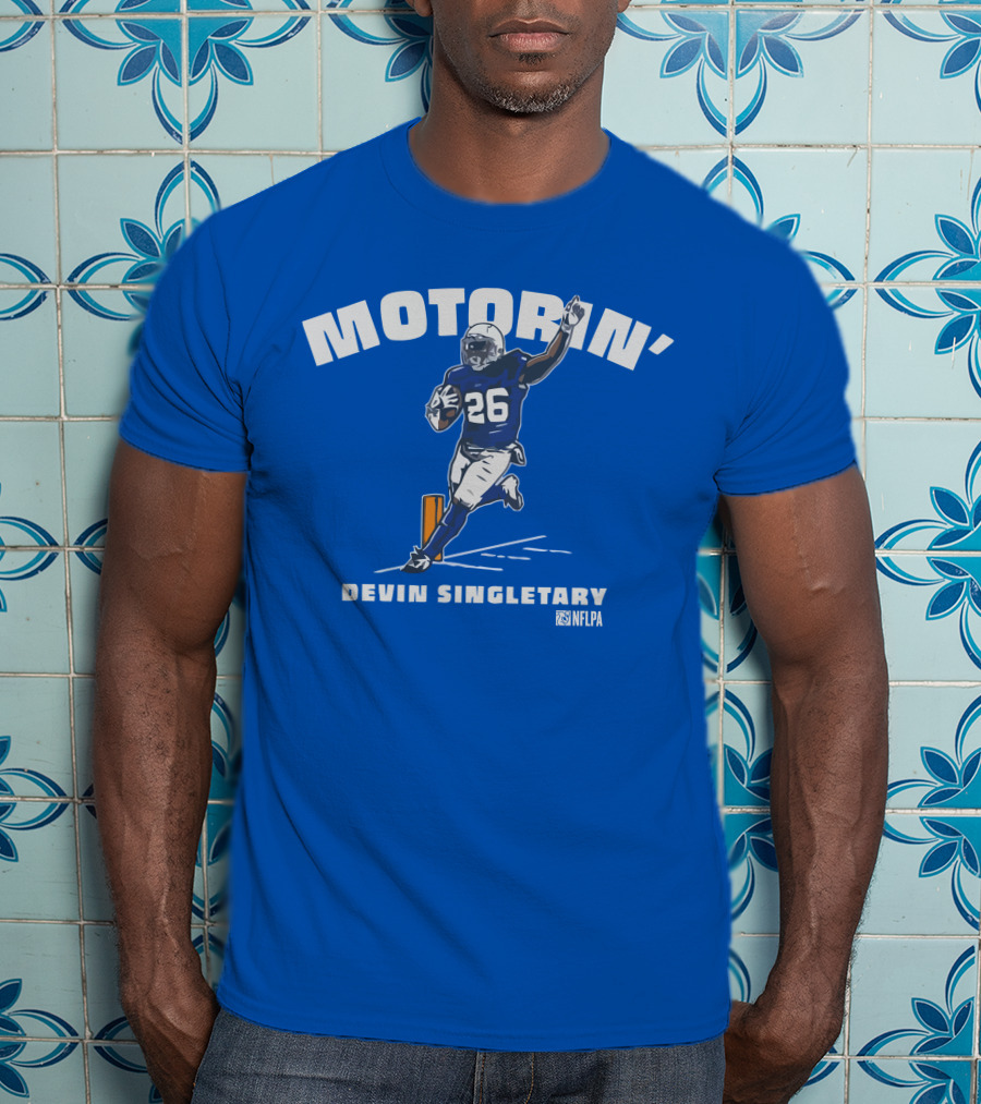 MOTORIN' Devin Singletary NFLPA Number 26 Football Run T-Shirt