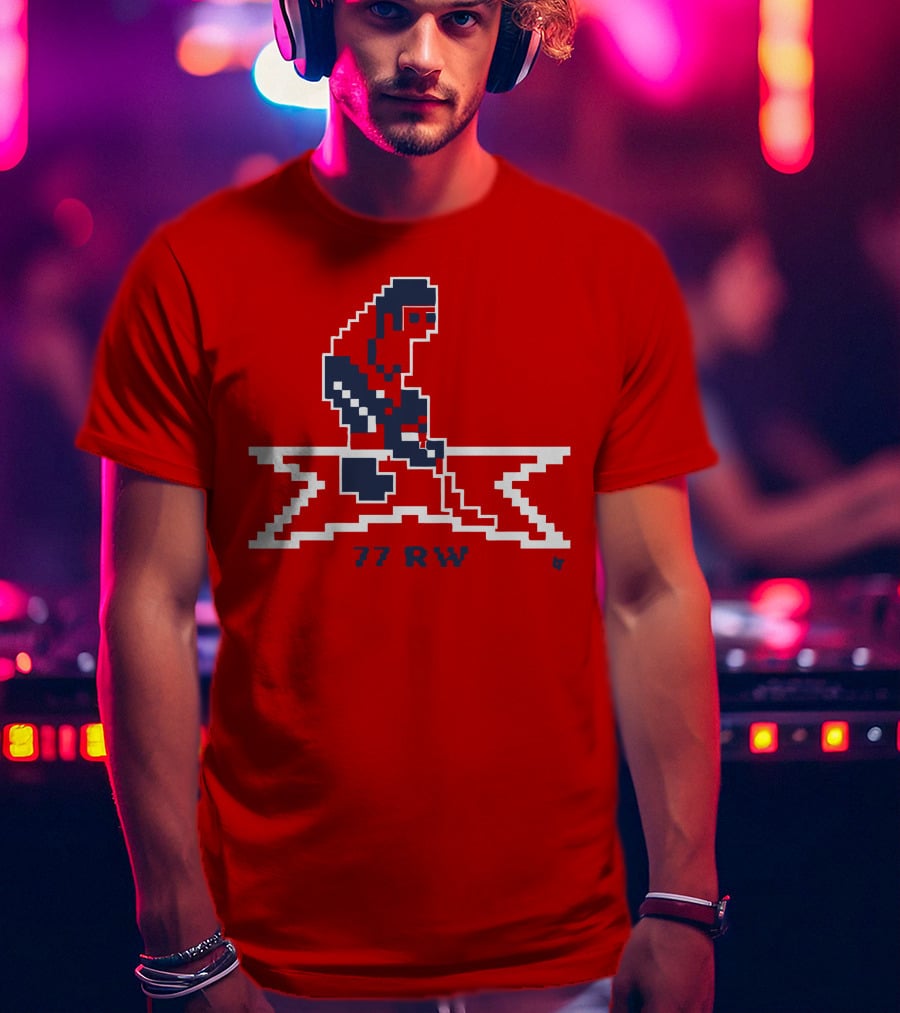 T.J. Oshie 77 RW Throwback Hockey Pixel T-Shirt