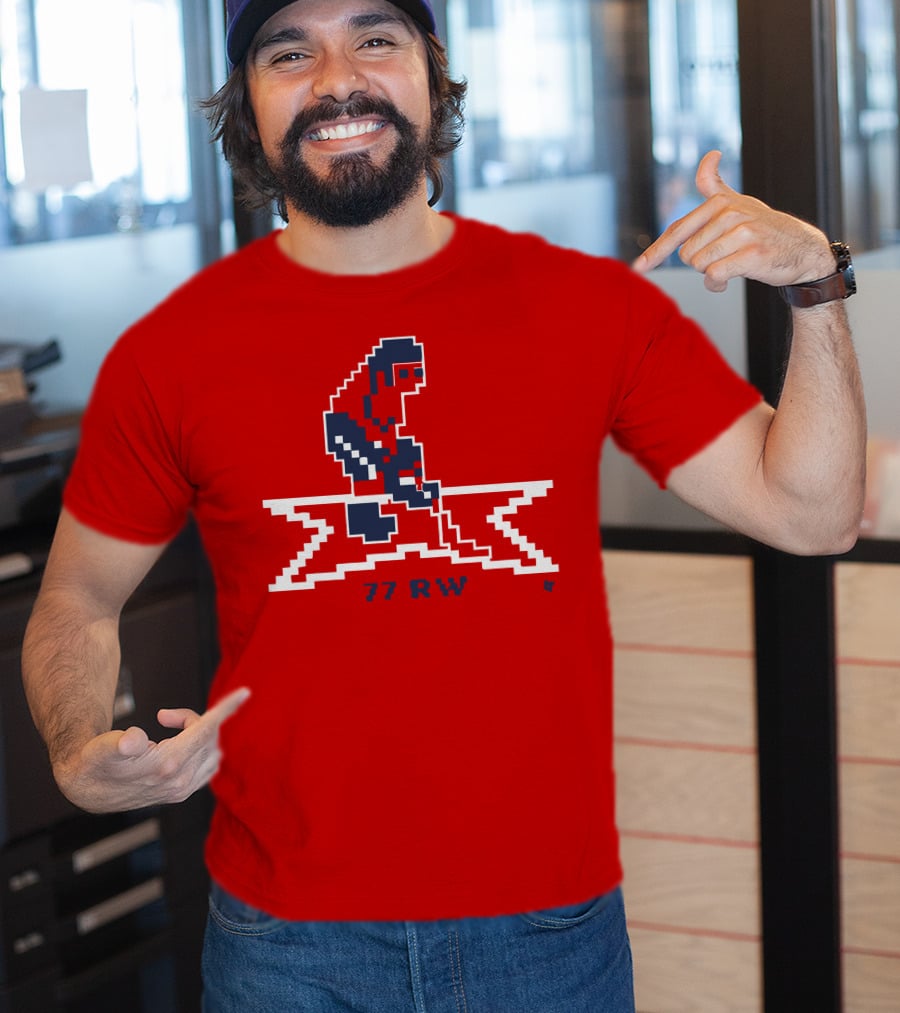 T.J. Oshie 77 RW Throwback Hockey Pixel T-Shirt