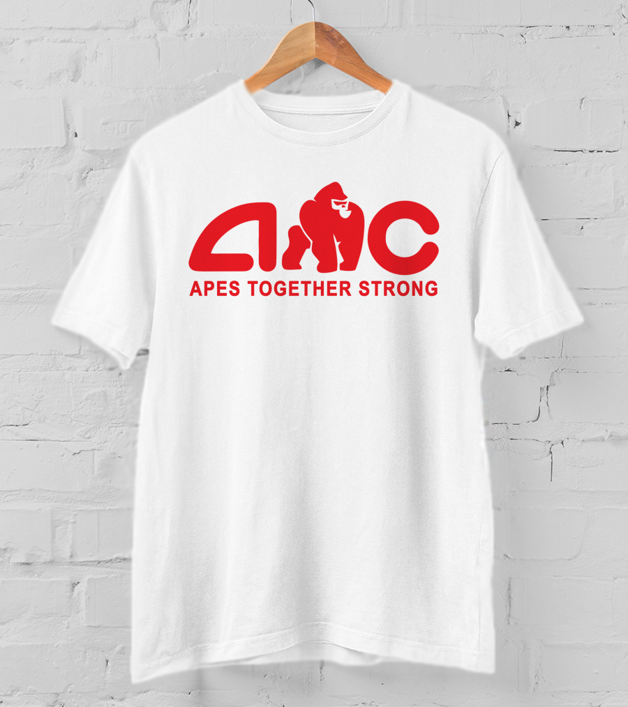 AMC Apes Together Strong Logo With Red Gorilla T-Shirt