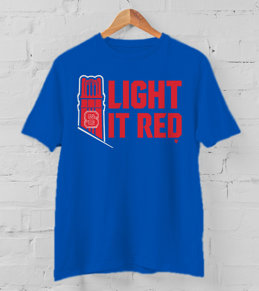 NC State Light It Red Bell Tower T-Shirt