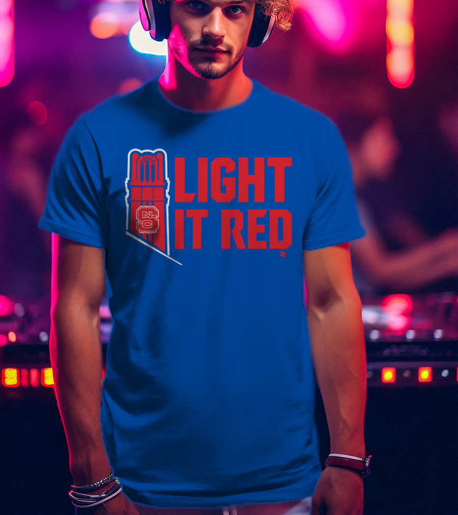 NC State Light It Red Bell Tower T-Shirt