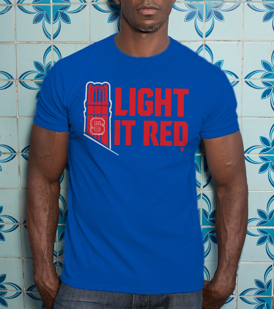 NC State Light It Red Bell Tower T-Shirt