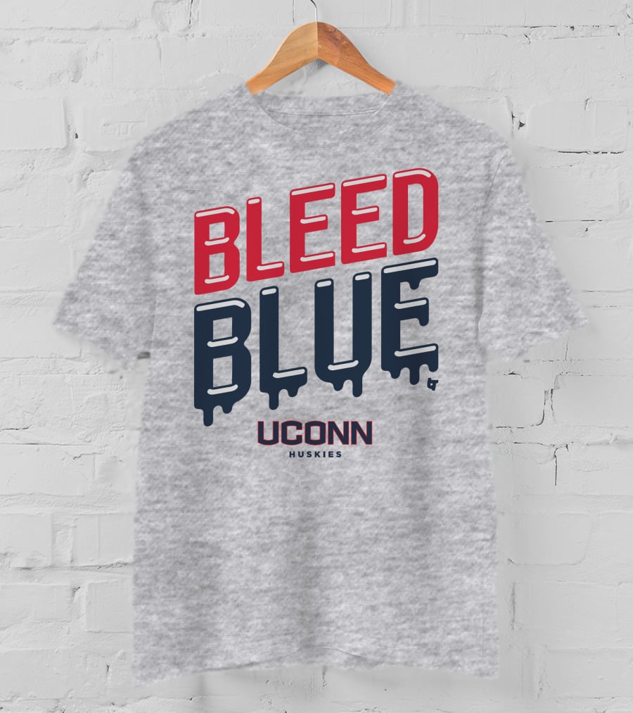 Bleed Blue Uconn Huskies T-Shirt
