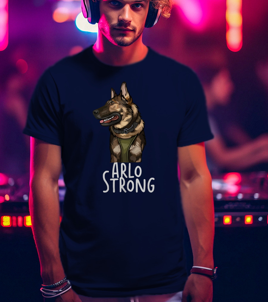Arlo Strong German Shepherd Drawing T-Shirt