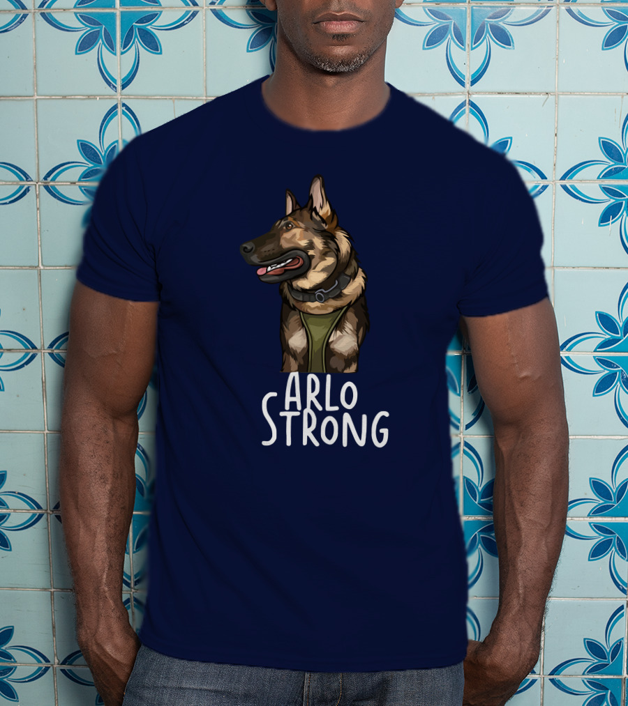 Arlo Strong German Shepherd Drawing T-Shirt