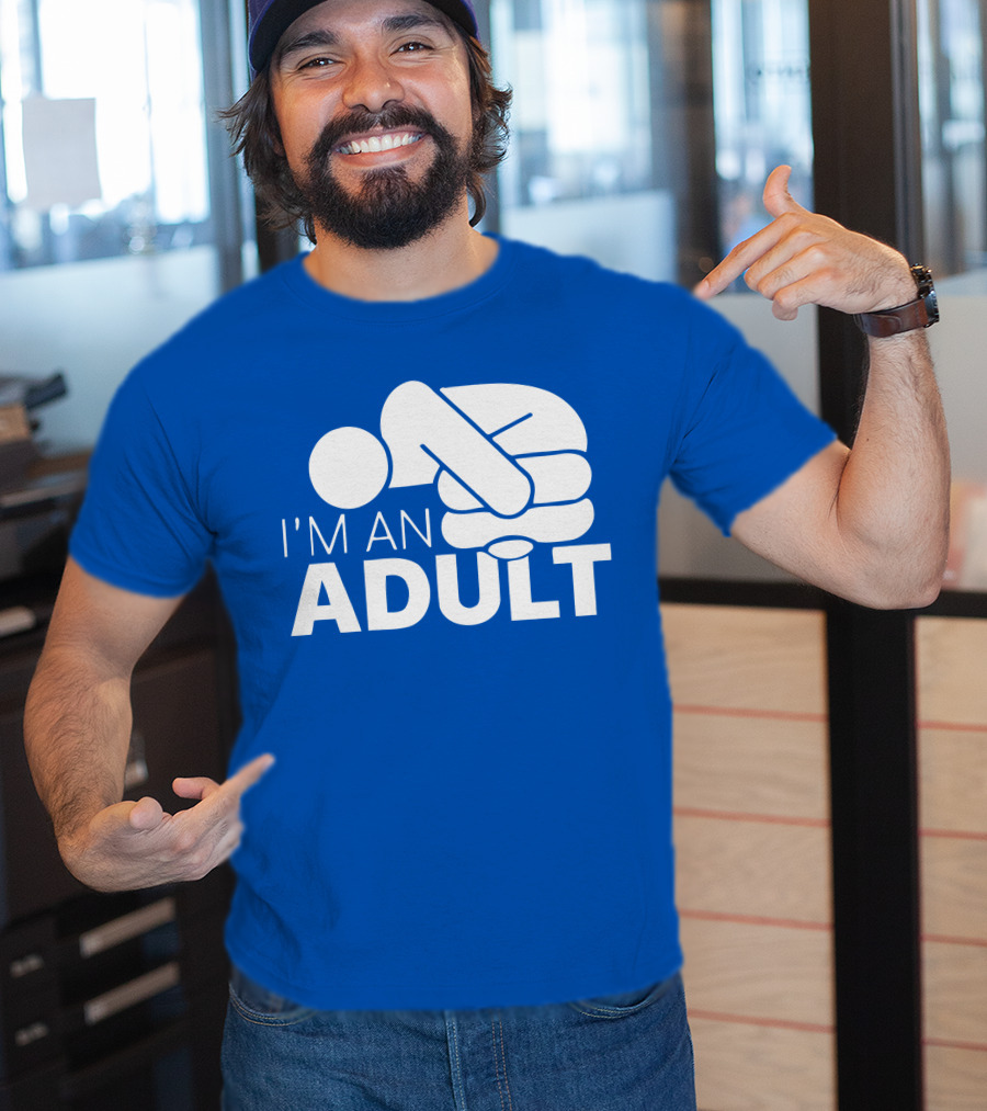 I'm An Adult Finger Circle Game Joke T-Shirt