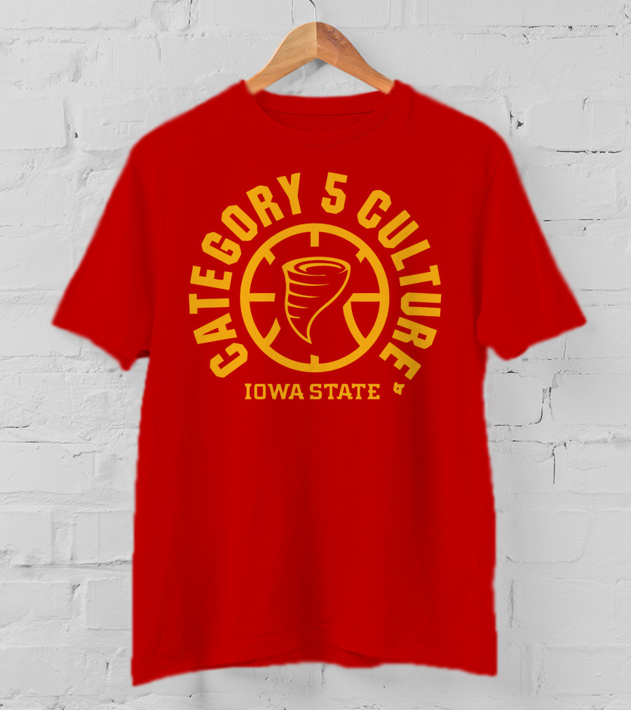 Iowa State Cyclones Category 5 Culture Tornado Emblem T-Shirt