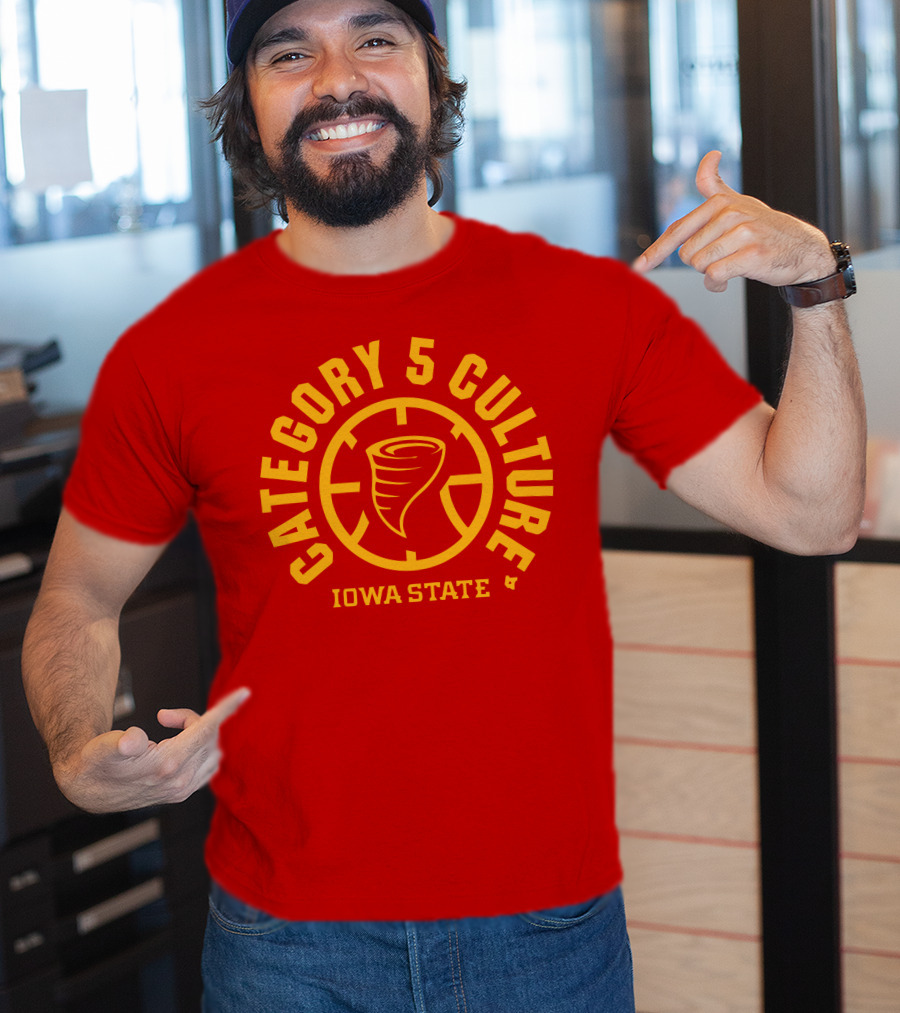 Iowa State Cyclones Category 5 Culture Tornado Emblem T-Shirt