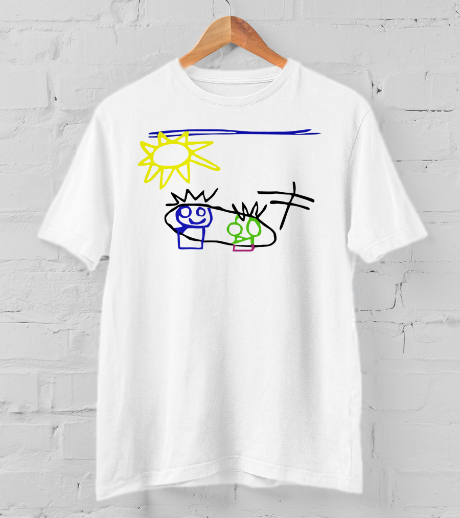 Russell Westbrook Son Childlike Drawing Sun And Figures T-Shirt