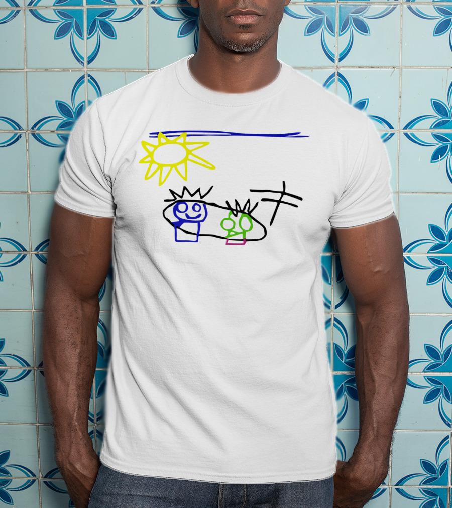 Russell Westbrook Son Childlike Drawing Sun And Figures T-Shirt