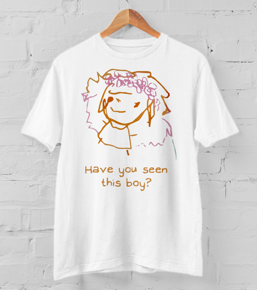 Have You Seen This Boy Floral Crown Sketch T-Shirt