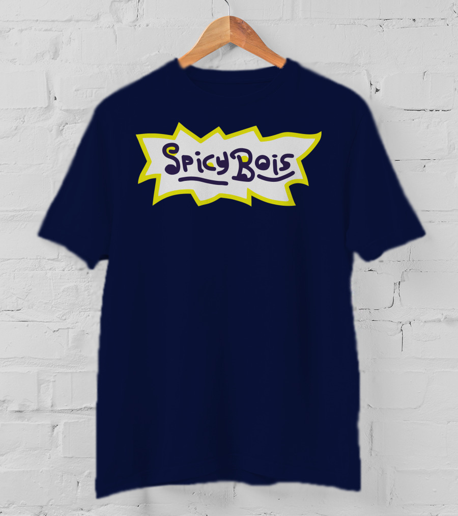 Spicy Bois Bold Text Unique T-Shirt