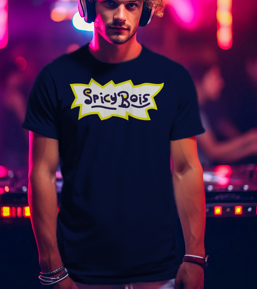 Spicy Bois Bold Text Unique T-Shirt