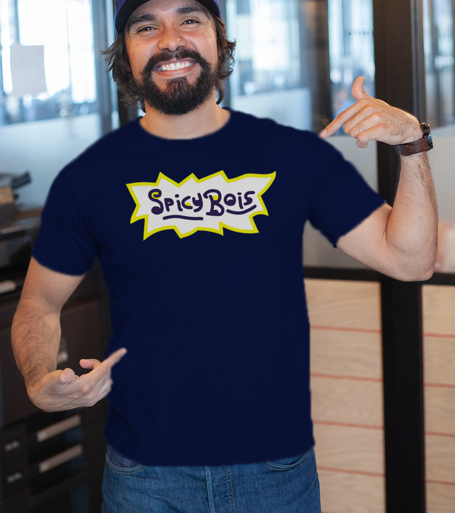 Spicy Bois Bold Text Unique T-Shirt