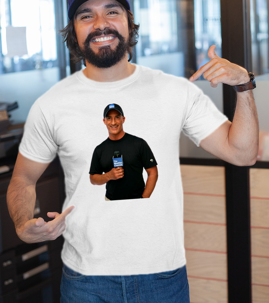 Jim Cantore The Weather Channel Mic And Cap T-Shirt