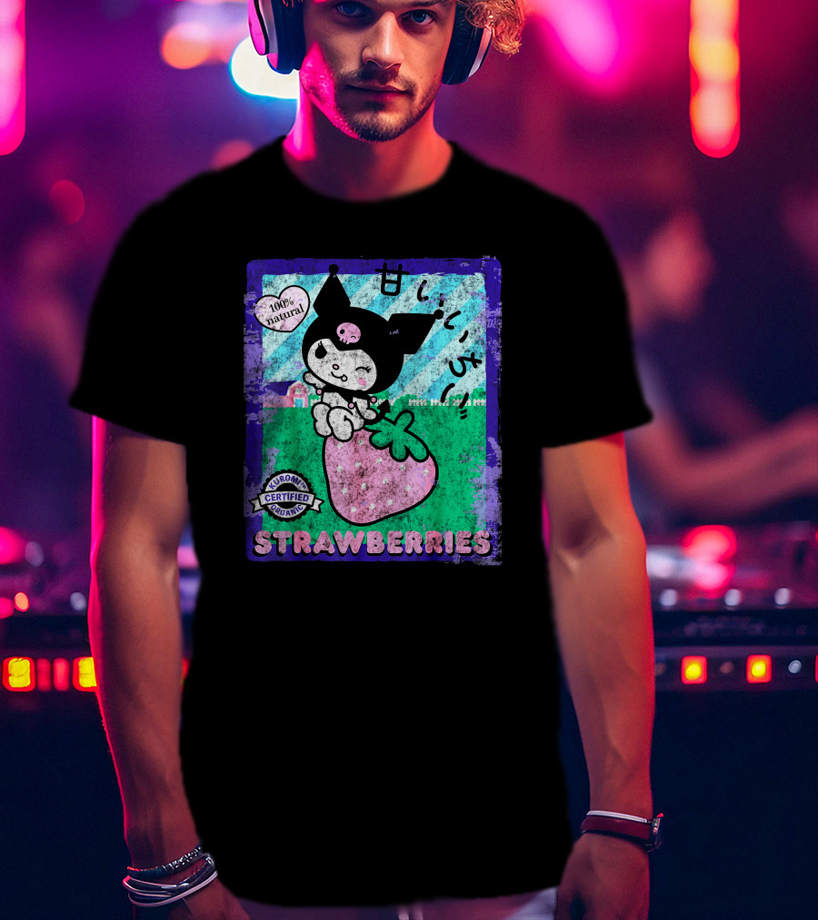 Kuromi Certified Organic 100% Natural Strawberries T-Shirt
