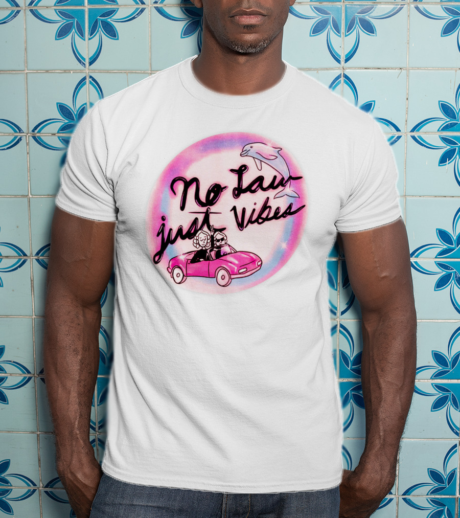 Strict Scrutiny No Law Just Vibes Dolphin Car Adventure T-Shirt