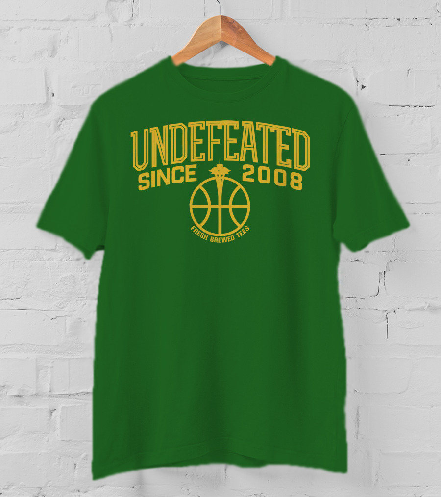 Undefeated Since 2008 Fresh Brewed Tees Basketball T-Shirt