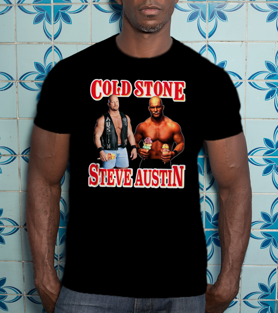 Cold Stone Steve Austin Ice Cream Wrestler Crossover T-Shirt