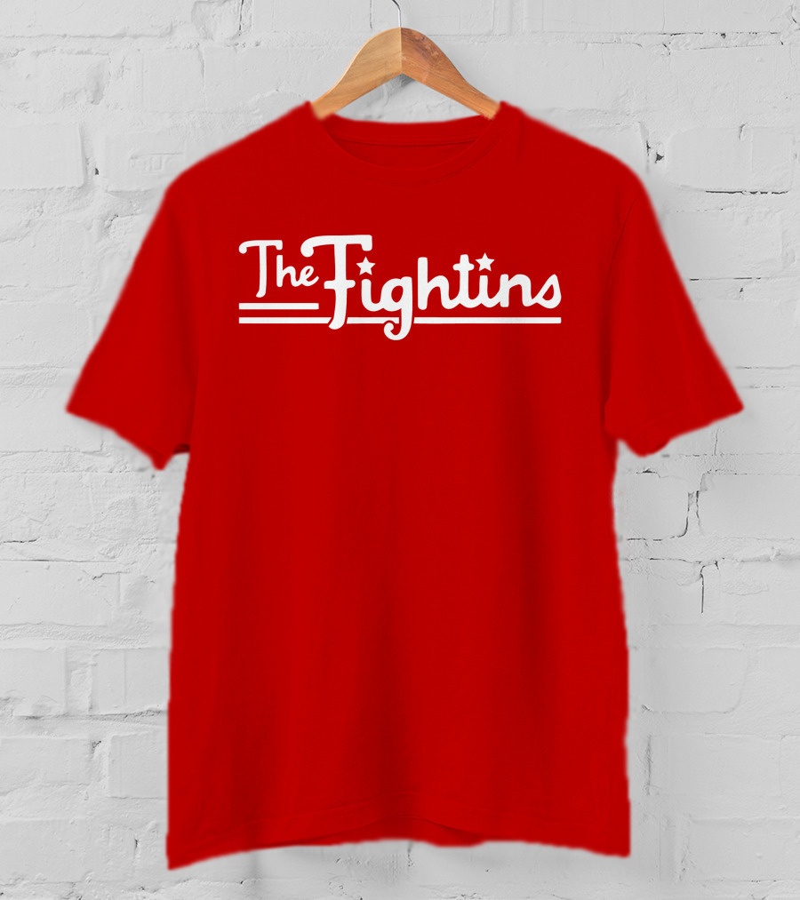 The Fightins Philadelphia Baseball Bold Script Stars Red T-Shirt
