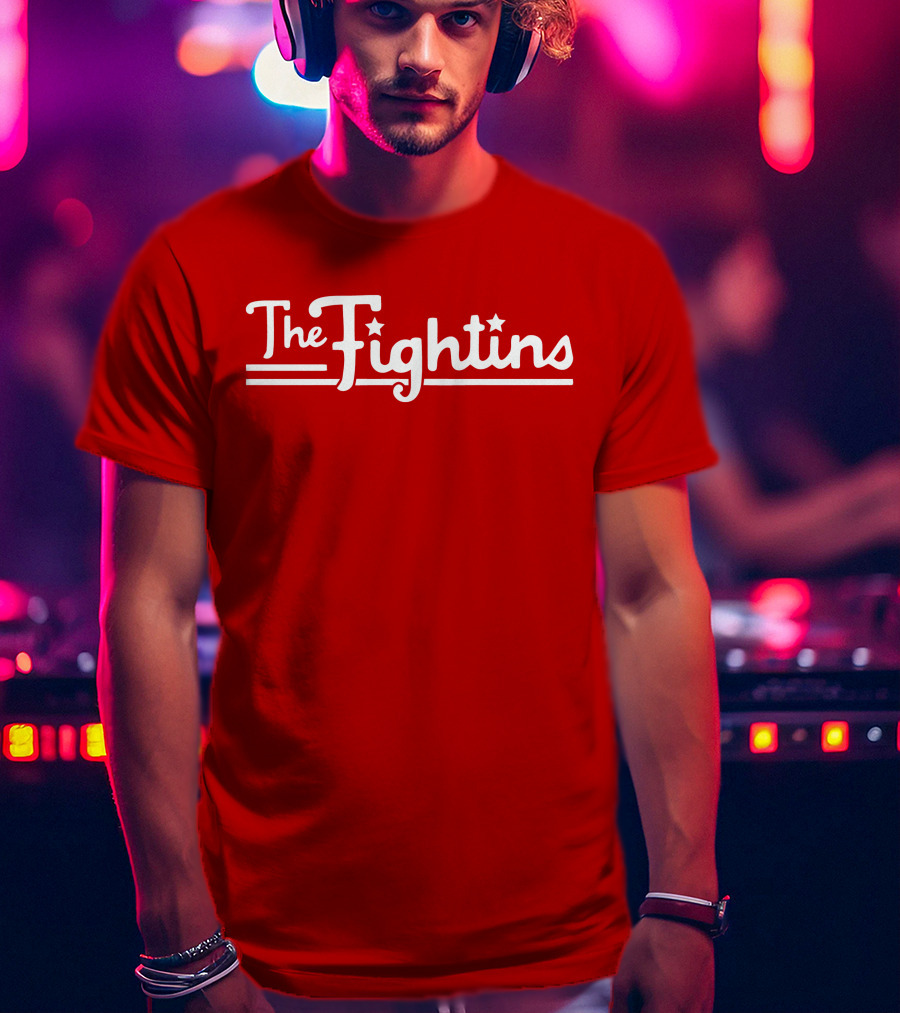 The Fightins Philadelphia Baseball Bold Script Stars Red T-Shirt