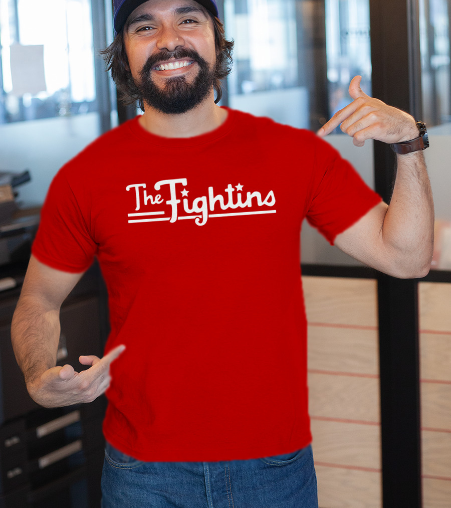 The Fightins Philadelphia Baseball Bold Script Stars Red T-Shirt