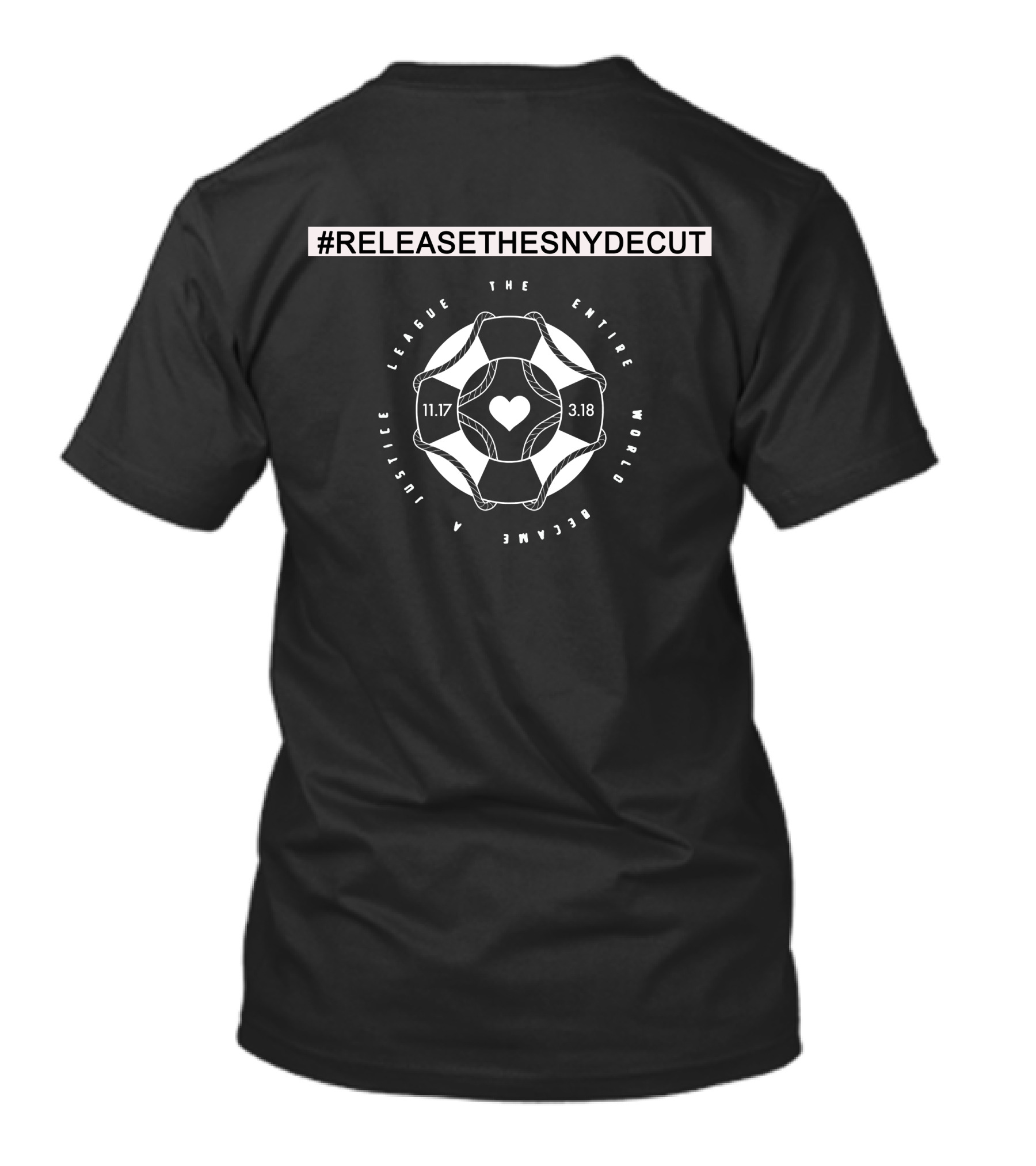 Justice League Symbols With Ancient Lazaros World Imagery And Iconic Logos 214 241 T-Shirt