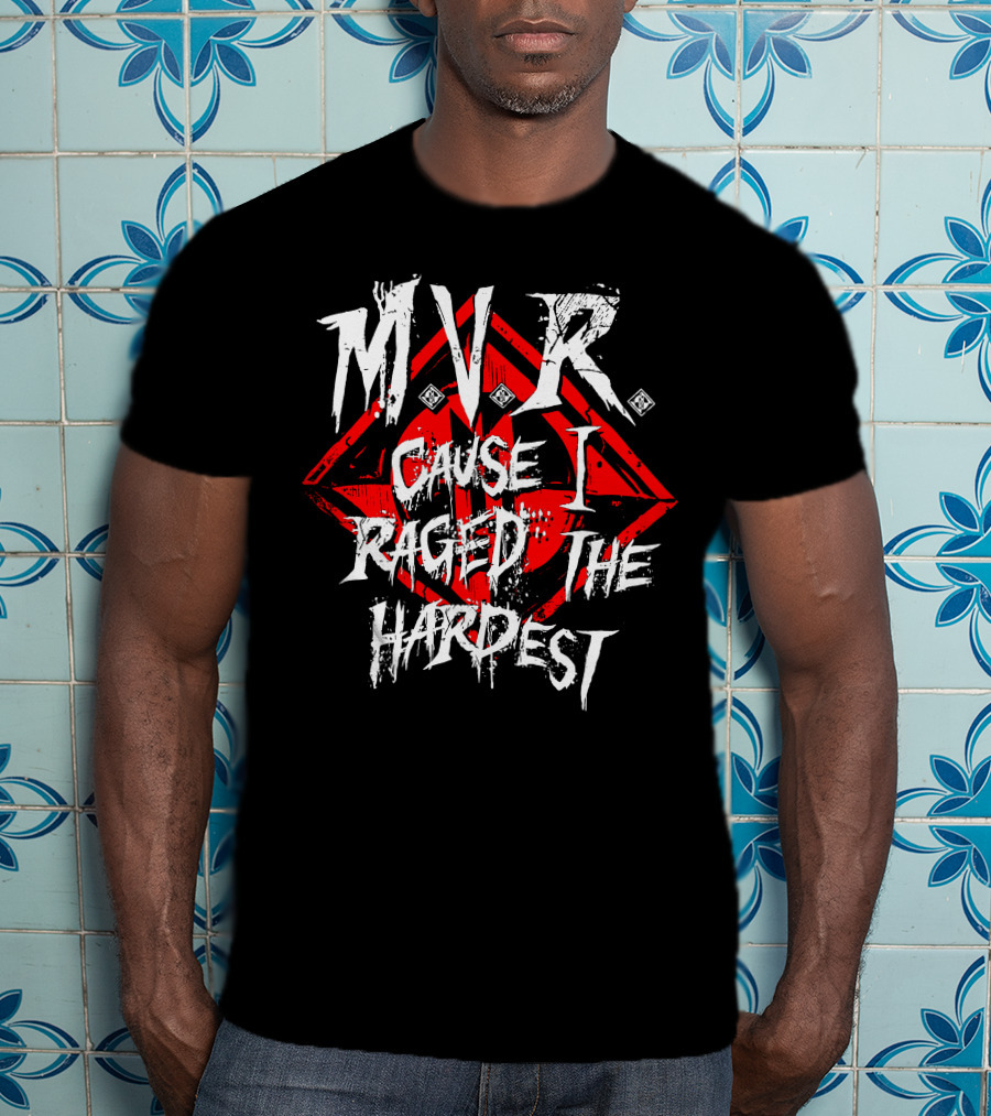 MVR Cause I Raged The Hardest Gaming Rage Red Diamond T-Shirt