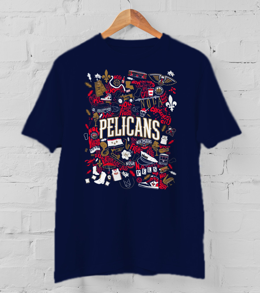 Pelicans NOLA Opening Night Smoothie King Fleur-de-Lis New Orleans Jazz Basketball T-Shirt