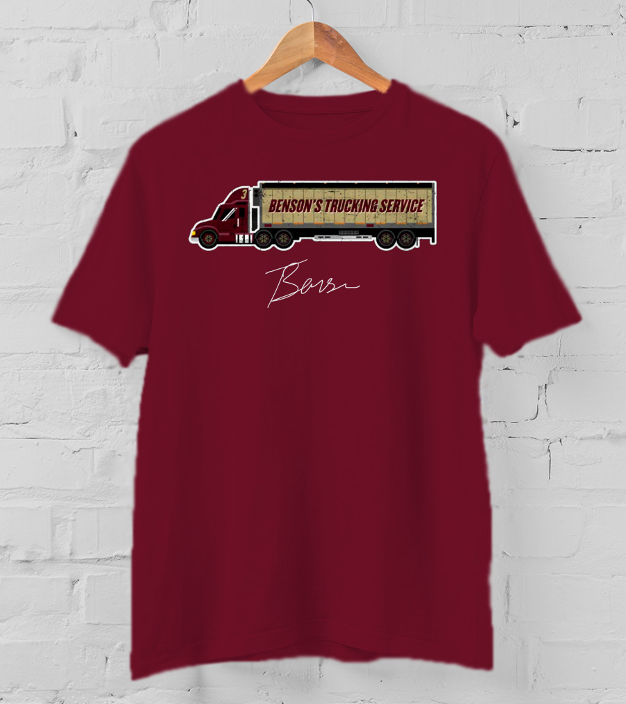 Trey Benson Benson's Trucking Service College WHT T-Shirt