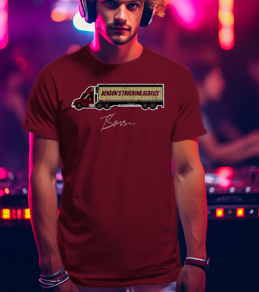 Trey Benson Benson's Trucking Service College WHT T-Shirt