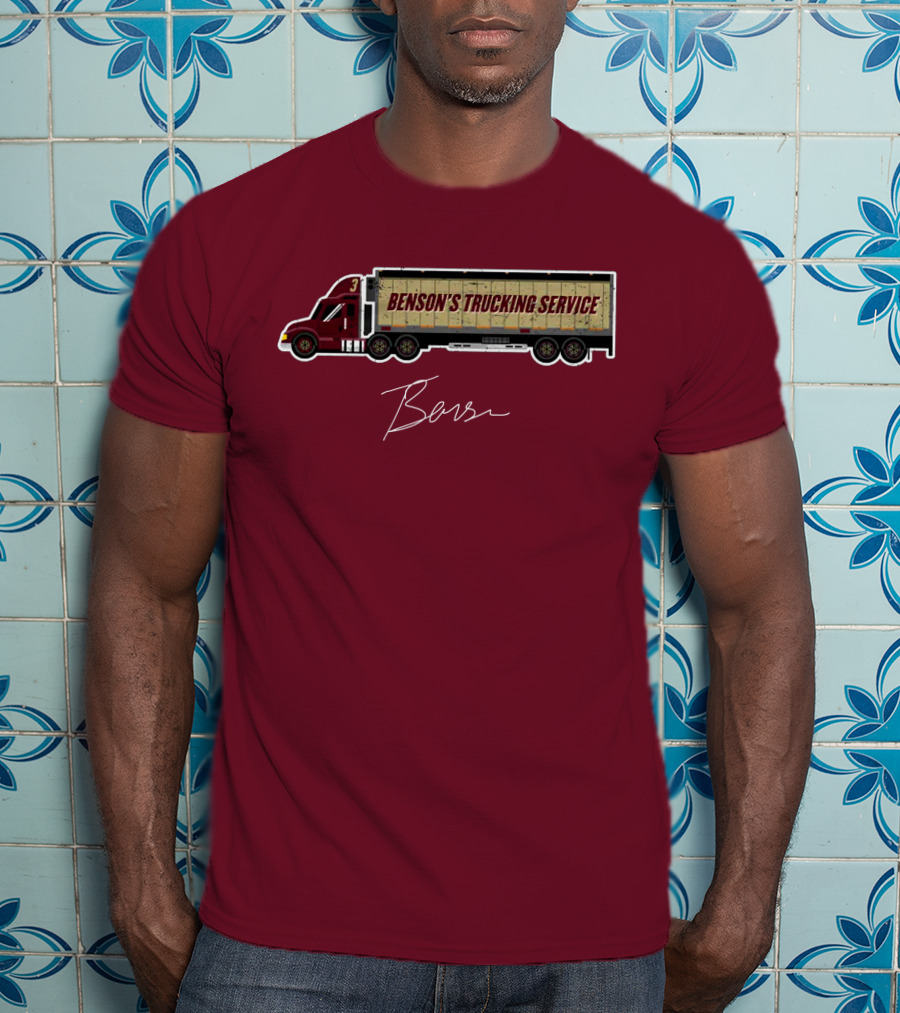 Trey Benson Benson's Trucking Service College WHT T-Shirt