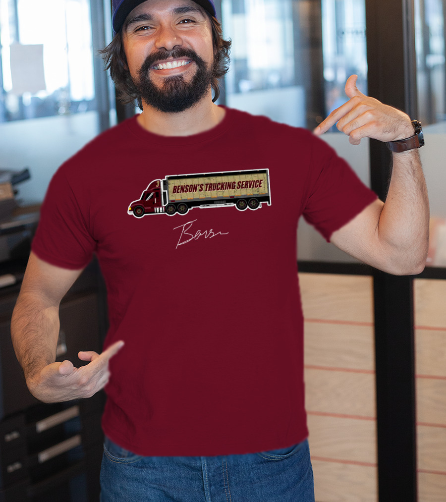 Trey Benson Benson's Trucking Service College WHT T-Shirt