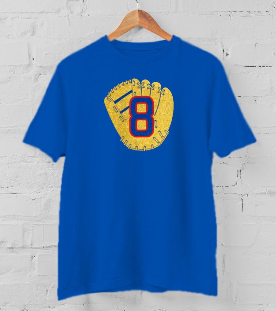 Gold Glove 8 Blue Background T-Shirt