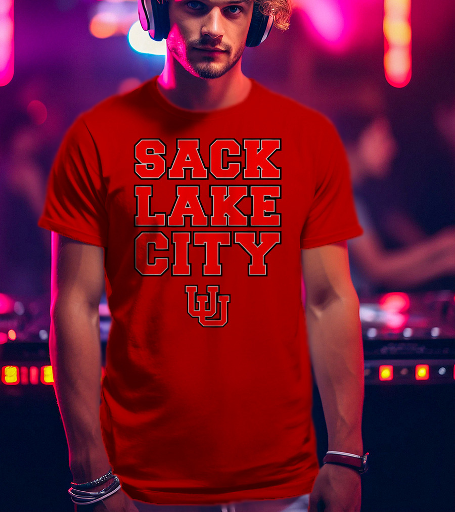 Sack Lake City Utah Football U T-Shirt