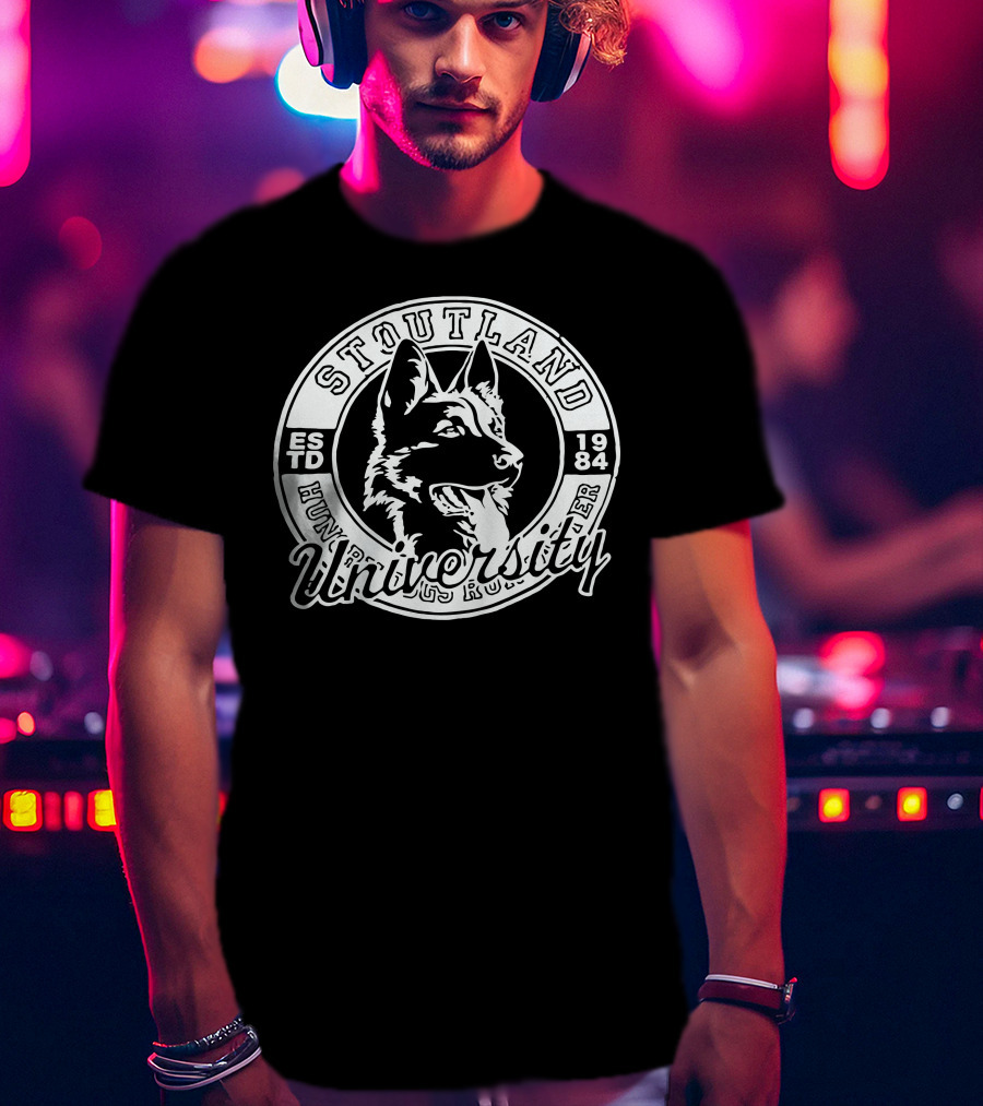 Stoutland University Estd 1984 Dog T-Shirt