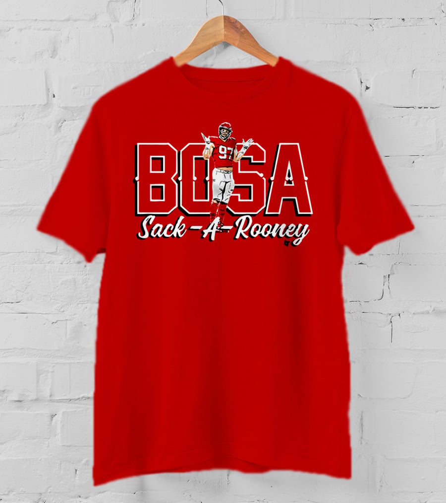 Bosa Sack-A-Rooney 97 Football Player Pose T-Shirt