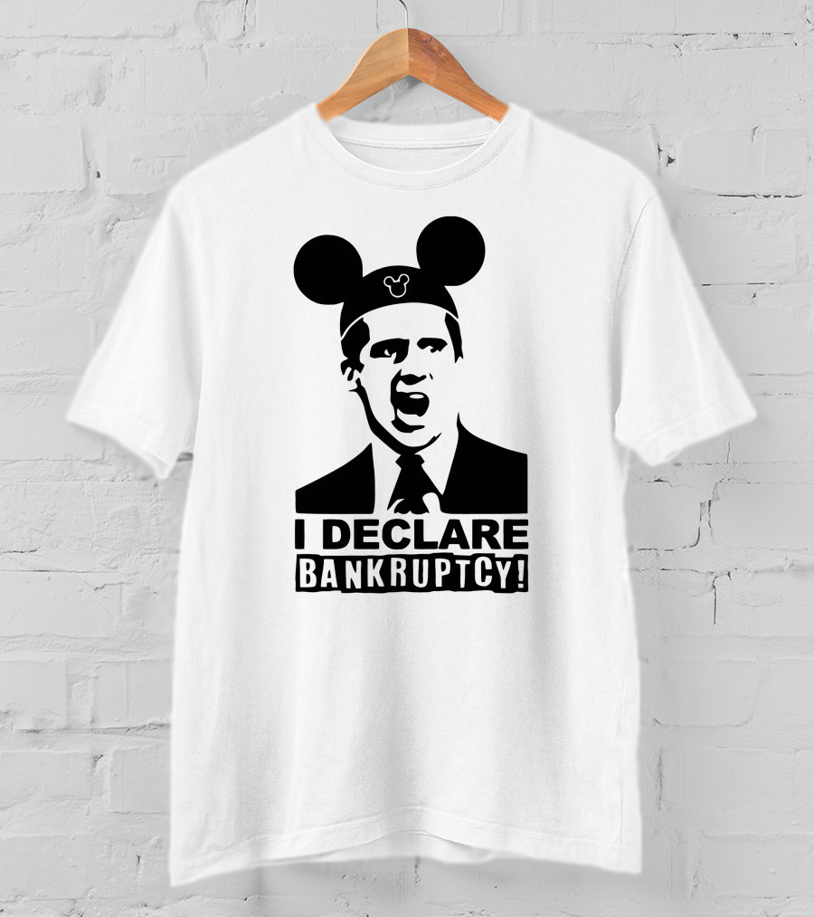 I Declare Bankruptcy Parody With Mickey Ears T-Shirt