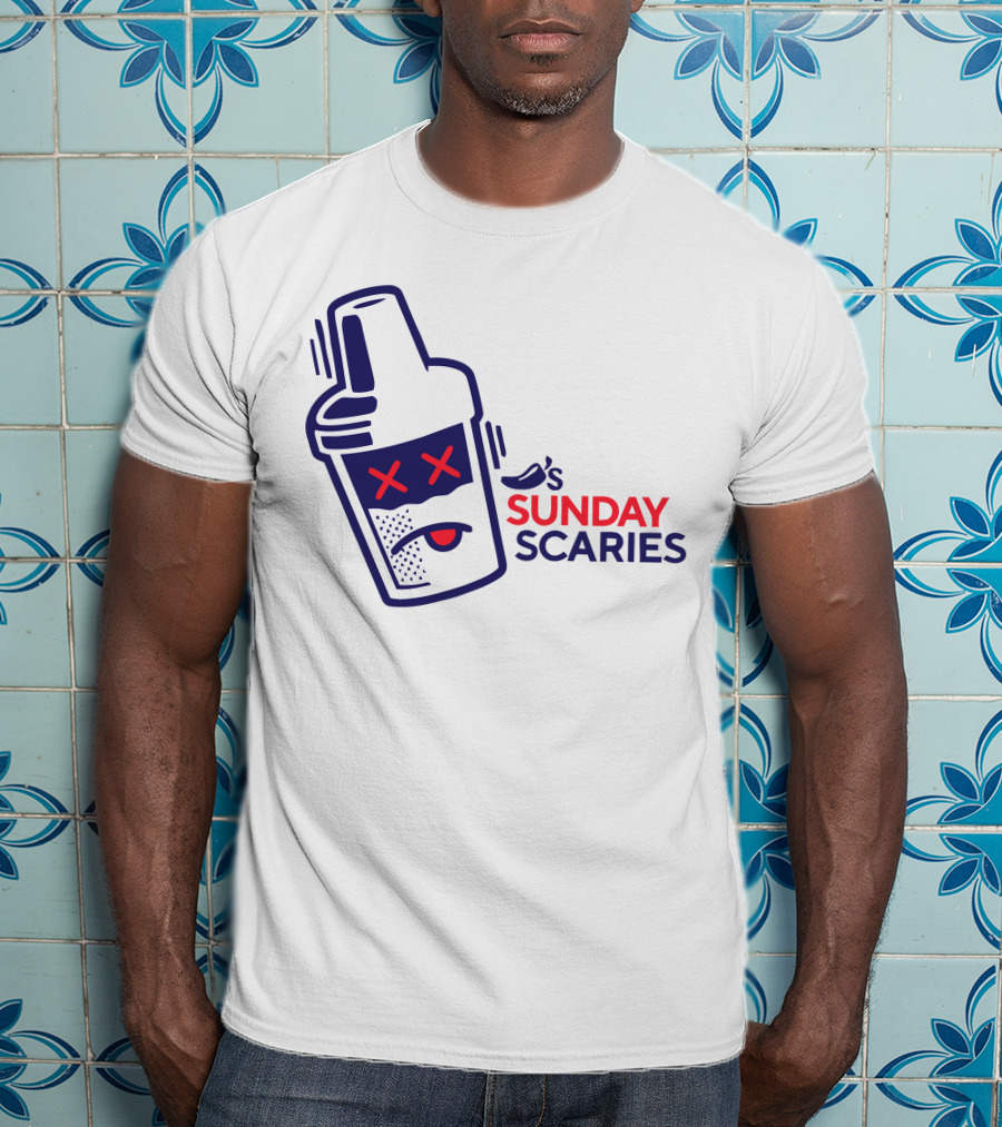 Chili's Sunday Scaries Drink Shaker Icon With Fun Expression T-Shirt