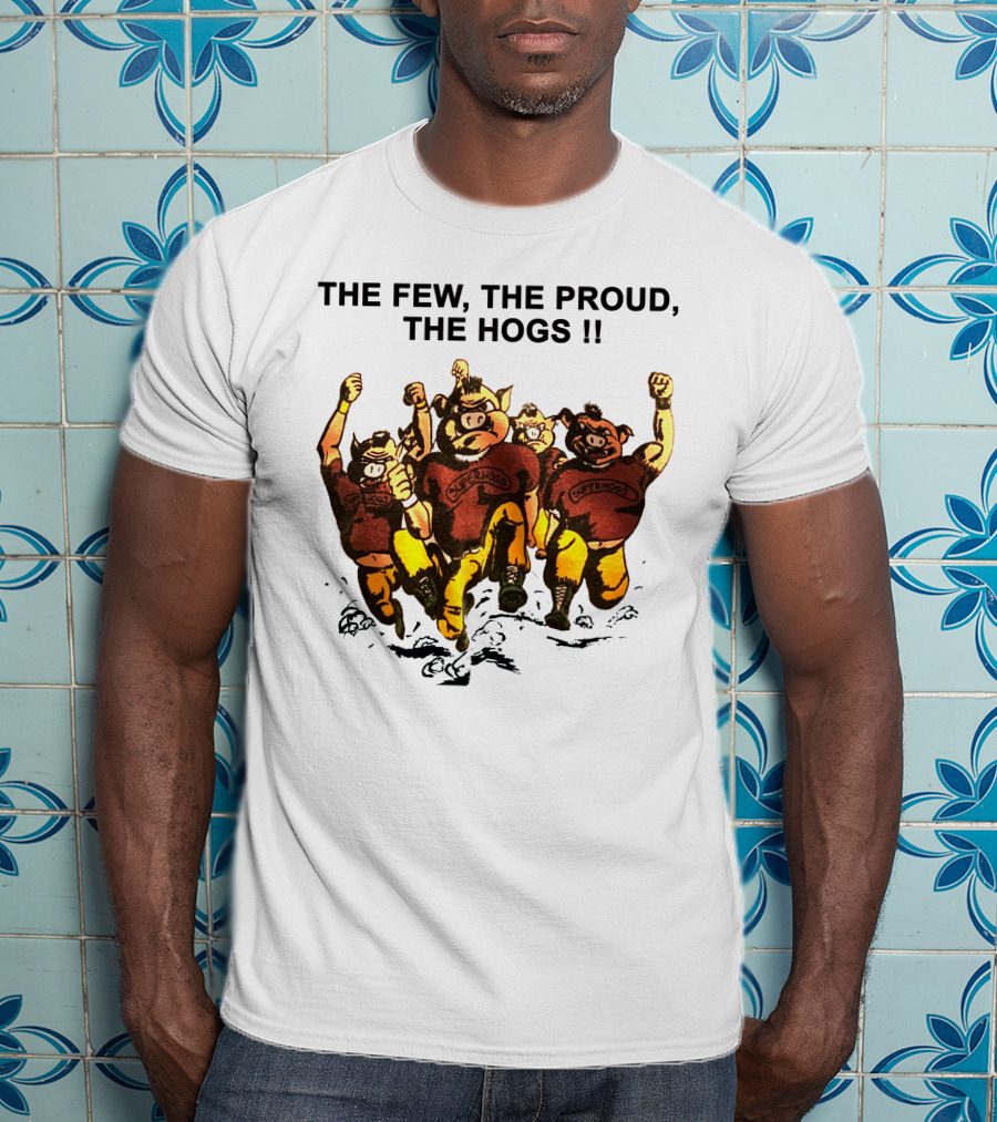 The Few The Proud The Hogs Superhogs Running Cartoon Group T-Shirt